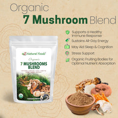 Serving scoop of 7 Mushroom Blend powder