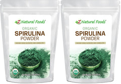 Front view of Z Natural Foods Organic Spirulina Powder Pack 2