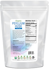 Close-up of psyllium husk flakes