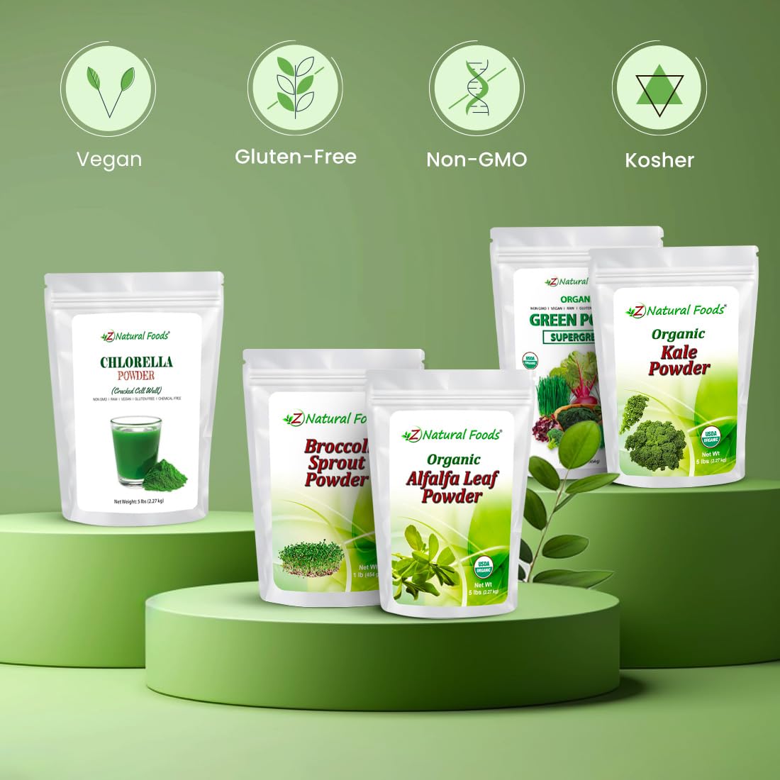 Yogurt topped with spirulina powder
