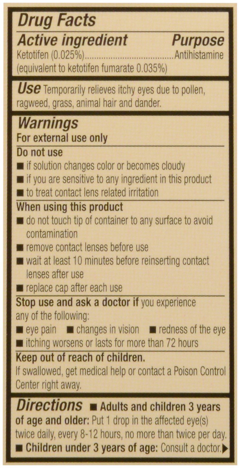 Zaditor eye drops shown in everyday allergy season use for itch relief.