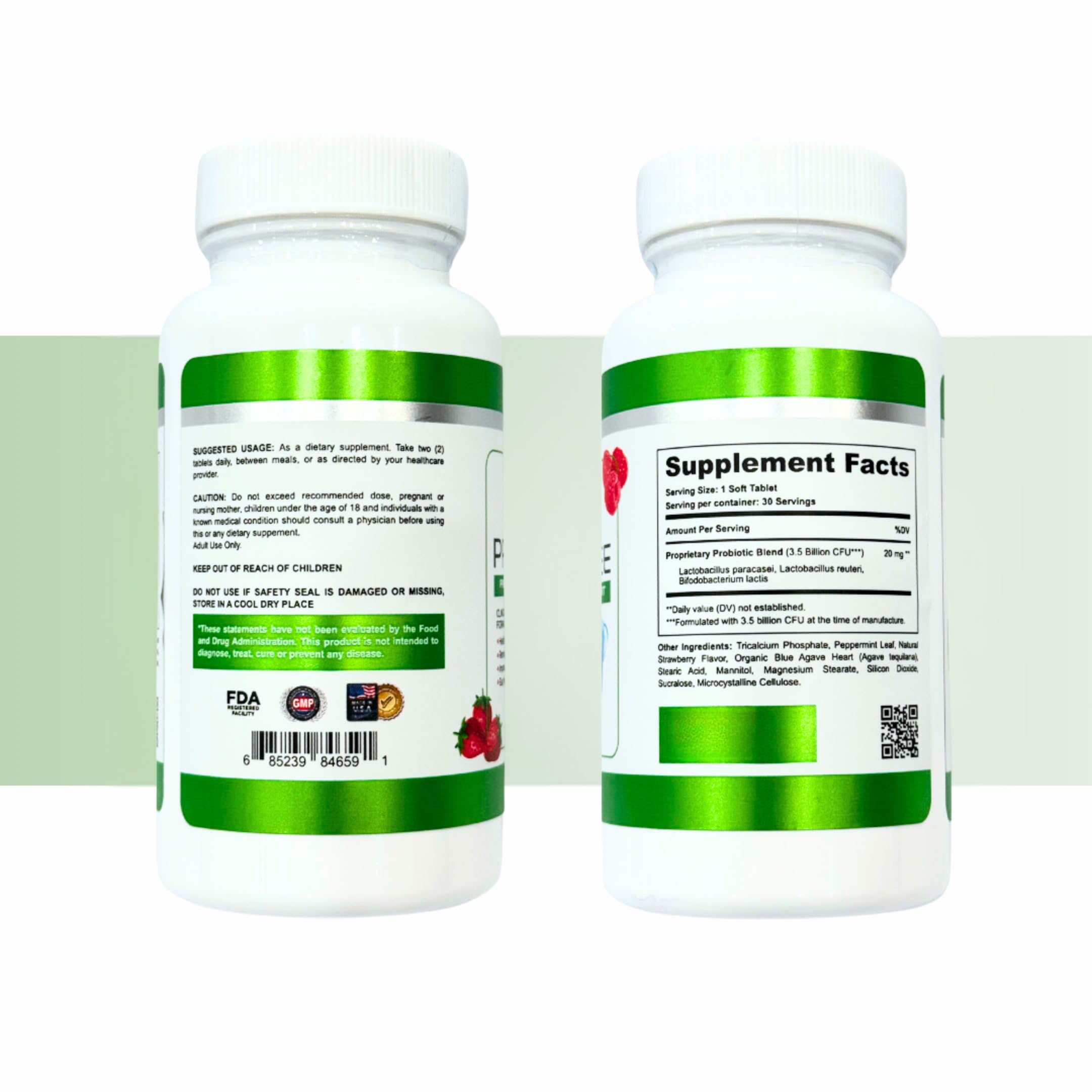Made in USA GMP-certified facility label