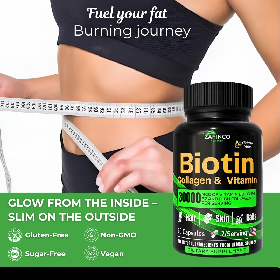 Capsules for hair, skin and nails with collagen and keratin