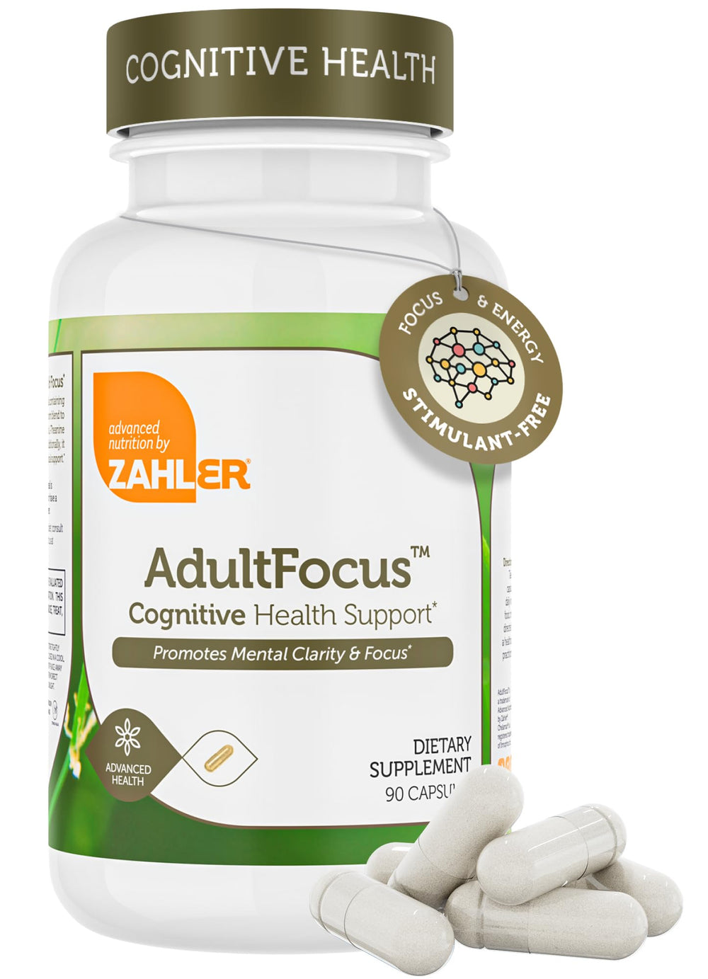 Zahler AdultFocus bottle and label