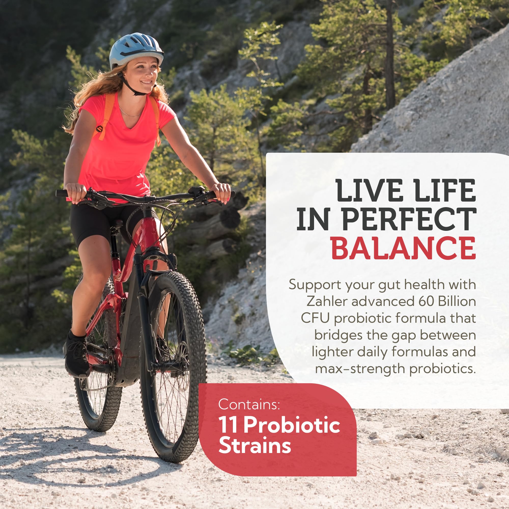 Illustration of 11 probiotic strains including Lactobacillus acidophilus