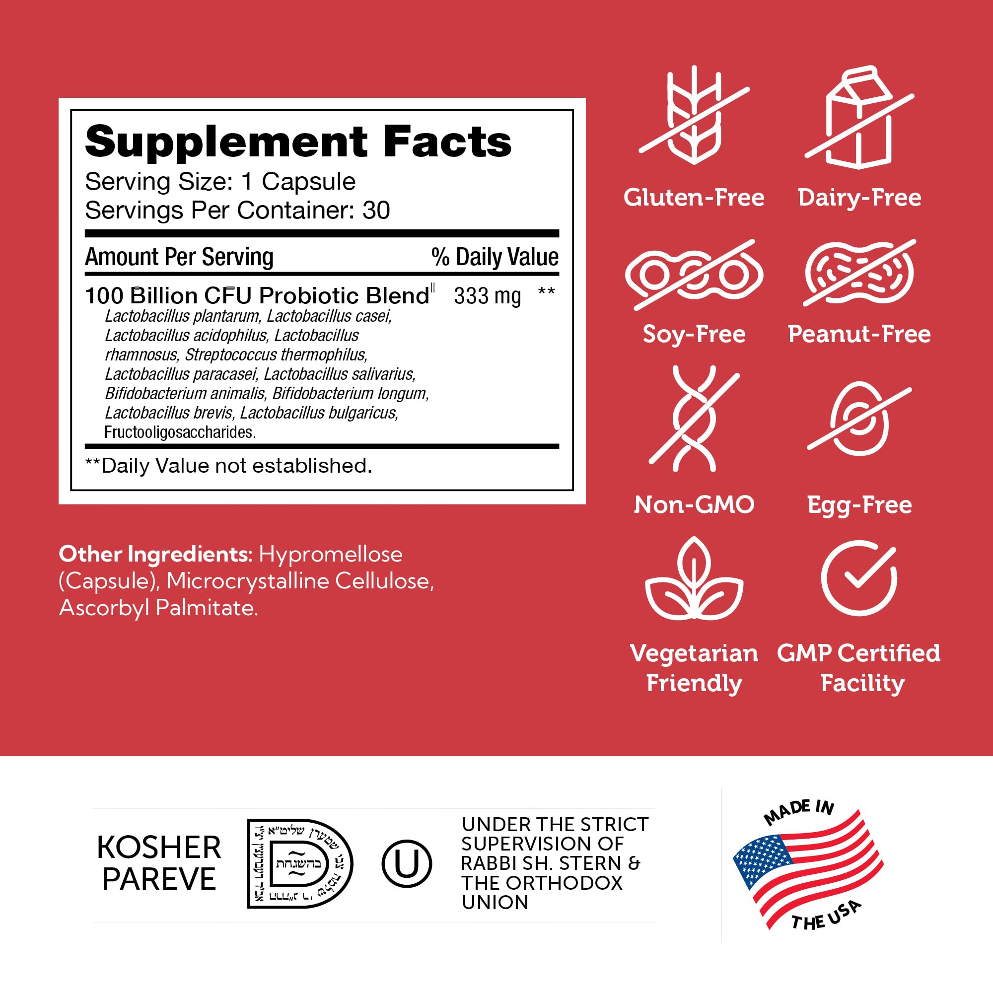Shelf-stable probiotic packaging for BioDophilus100