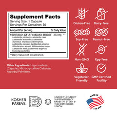 Shelf-stable probiotic packaging for BioDophilus100