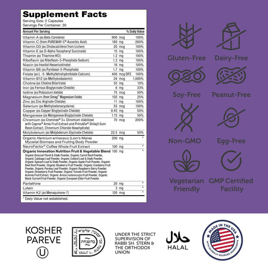 Close-up of ingredients: Lion's Mane and NeuroFactor