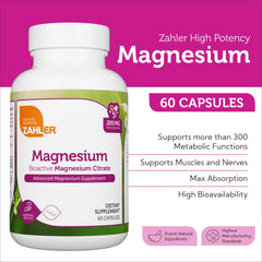 Certified kosher Zahler magnesium supplement illustration