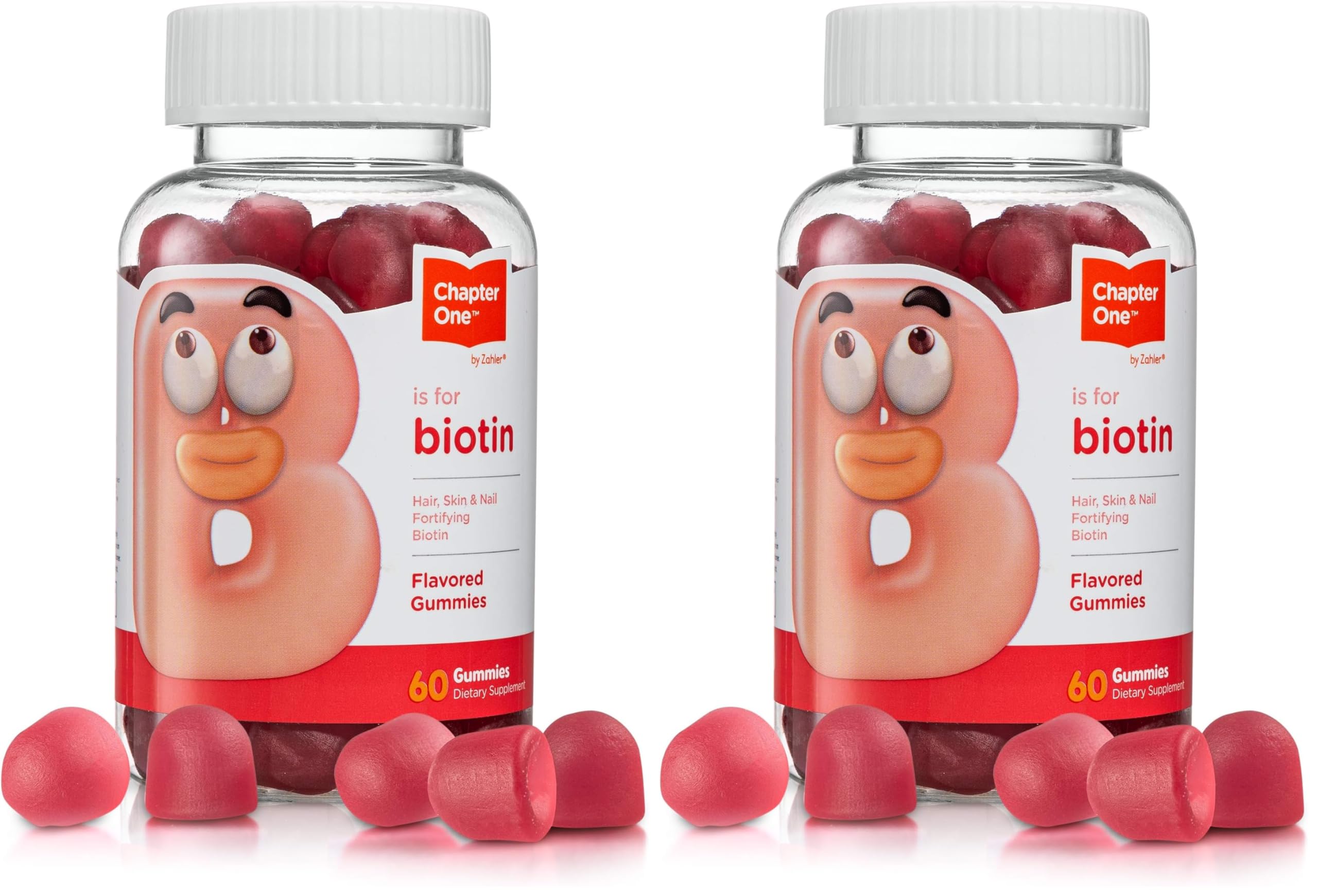 Front view of Zahler Chapter One Biotin Gummies bottle