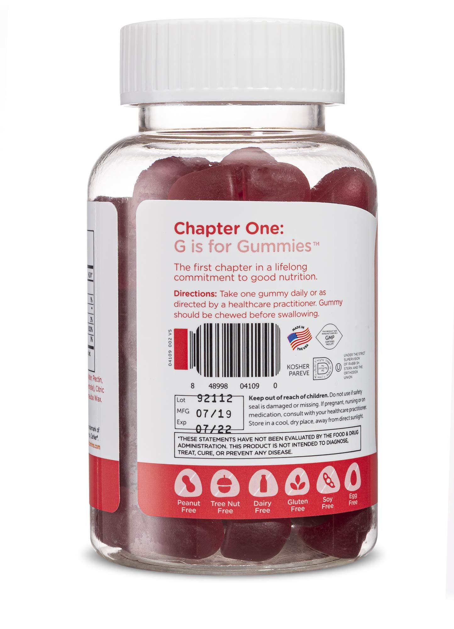 60-count bottle of Zahler Chapter One Biotin Gummies.