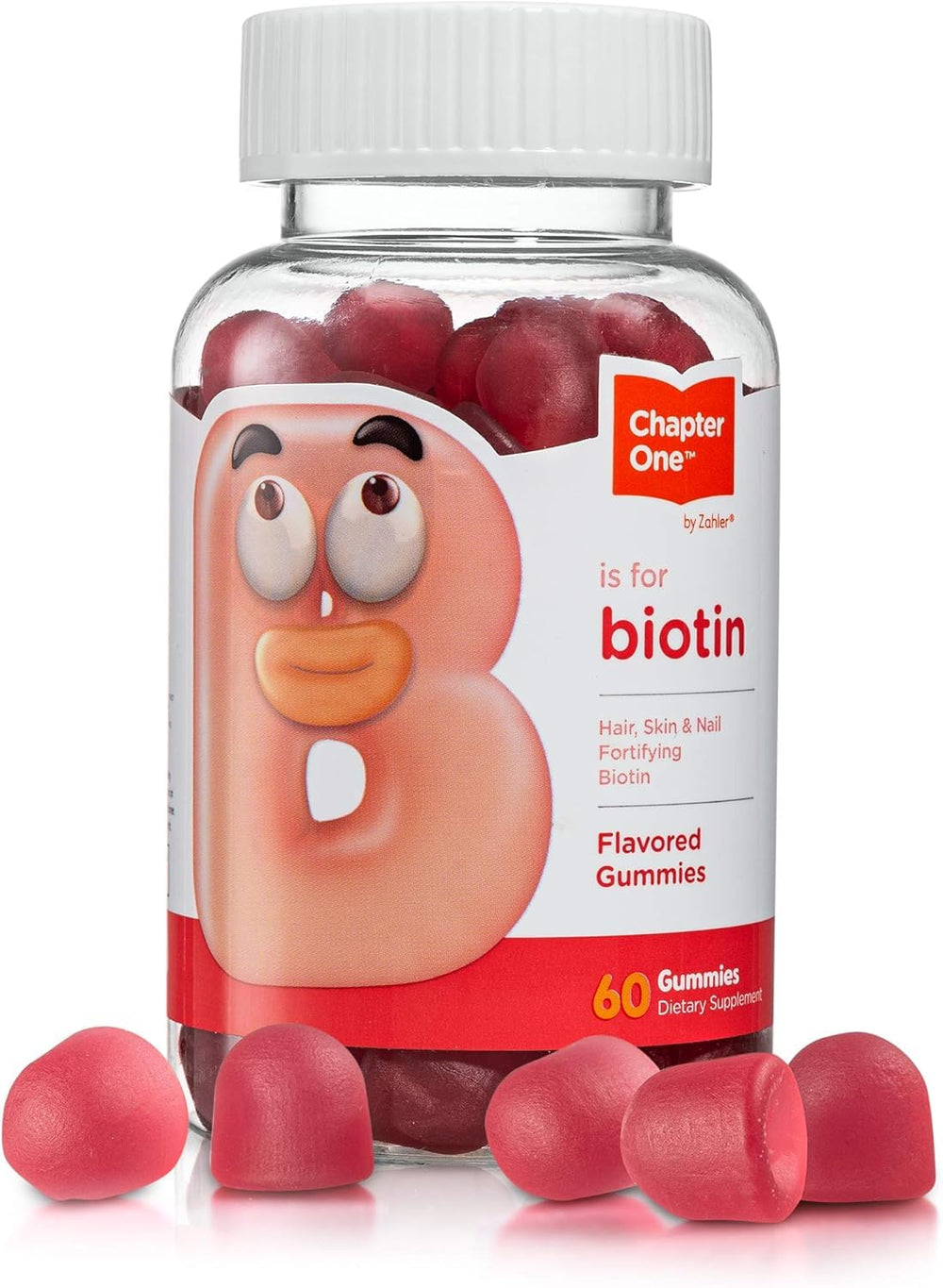 Ingredients panel for Zahler Chapter One Biotin Gummies.