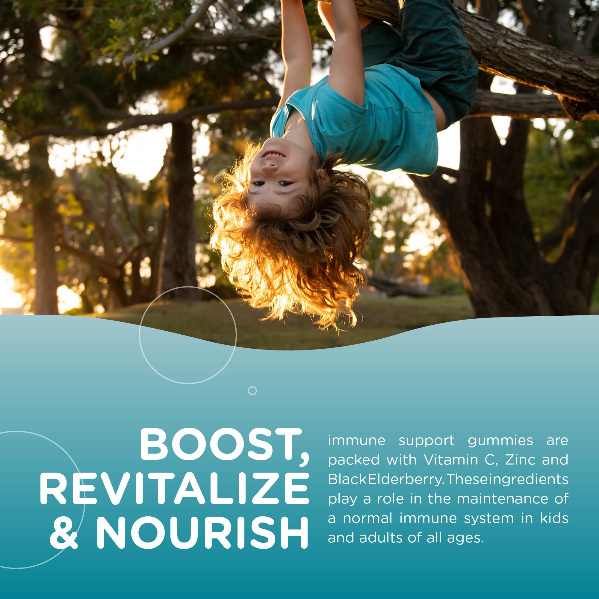 Nutrition facts for Zahler Chapter One Immune Support Gummies for Kids