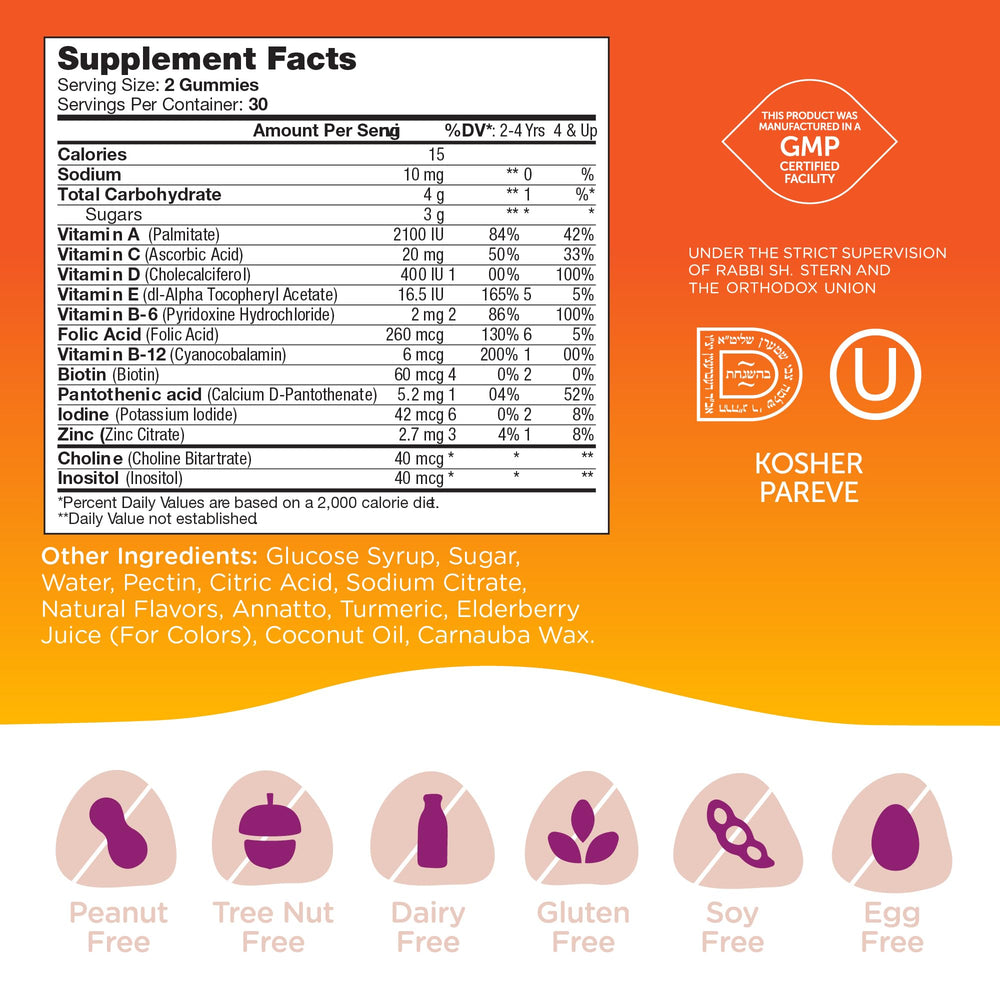 Family-size Zahler Chapter One Kids Multivitamin Gummy 120-count bottle