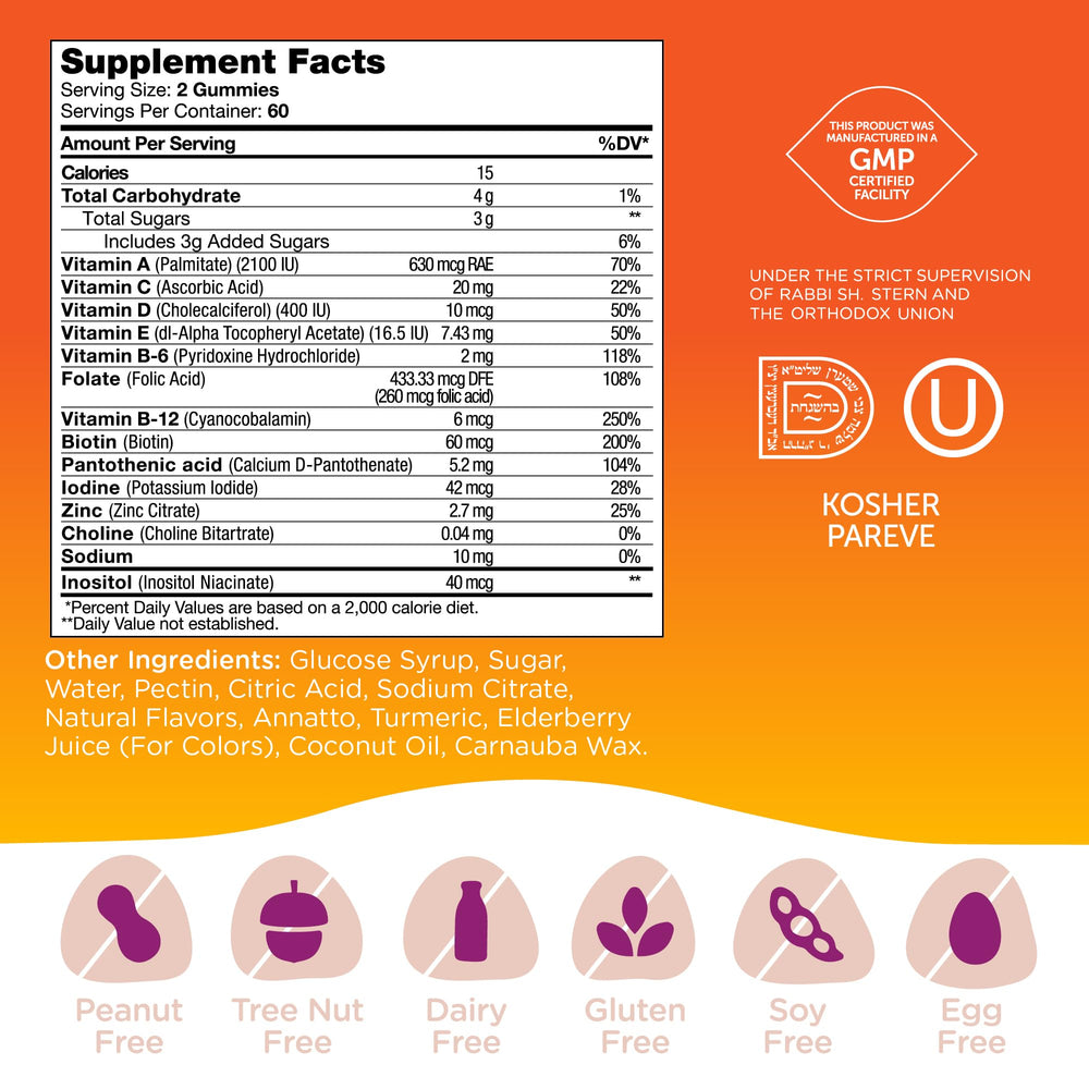 Made in the USA label for Zahler Chapter One multivitamin gummies