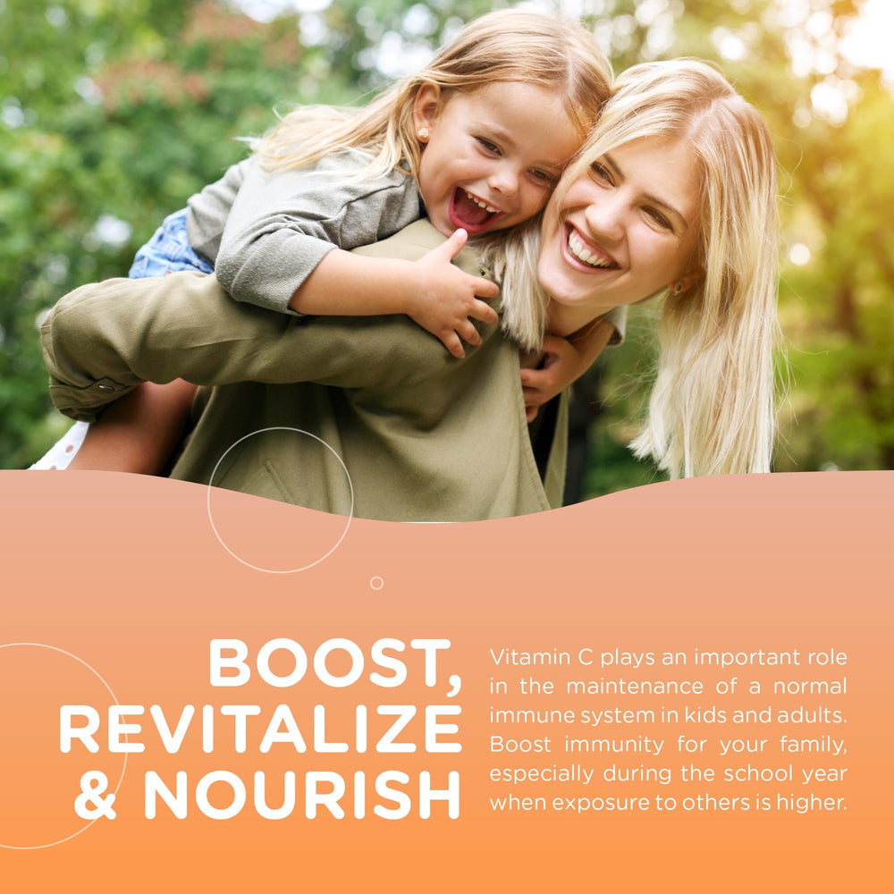 Vitamin C gummy texture and ingredients detail