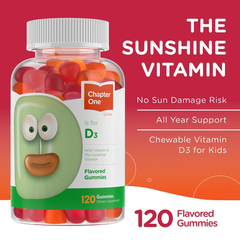 Kosher and allergen-free indicators on Zahler Vitamin D3 Gummies packaging