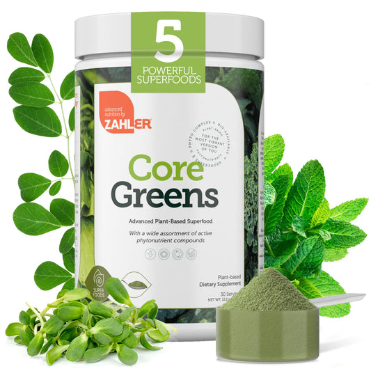 Zahler Core Greens Powder container with scoop