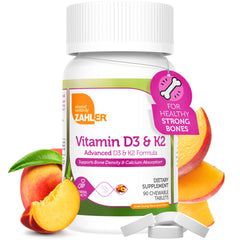 Zahler Vitamin D3 & K2 chewables bottle label