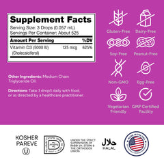 Made in USA seal on Vitamin D3 bottle