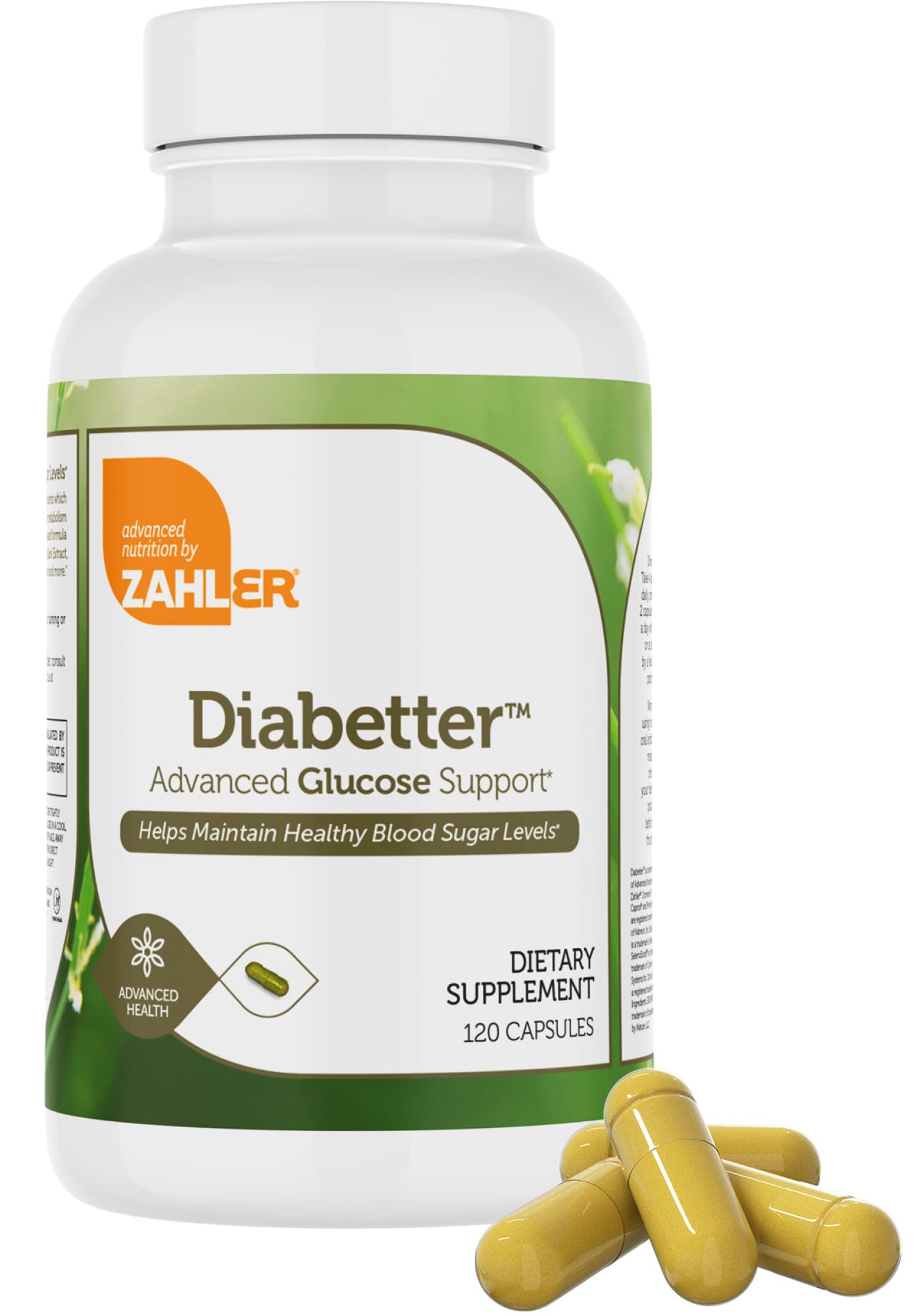 Close-up of Zahler Diabetter ingredients including cinnamon