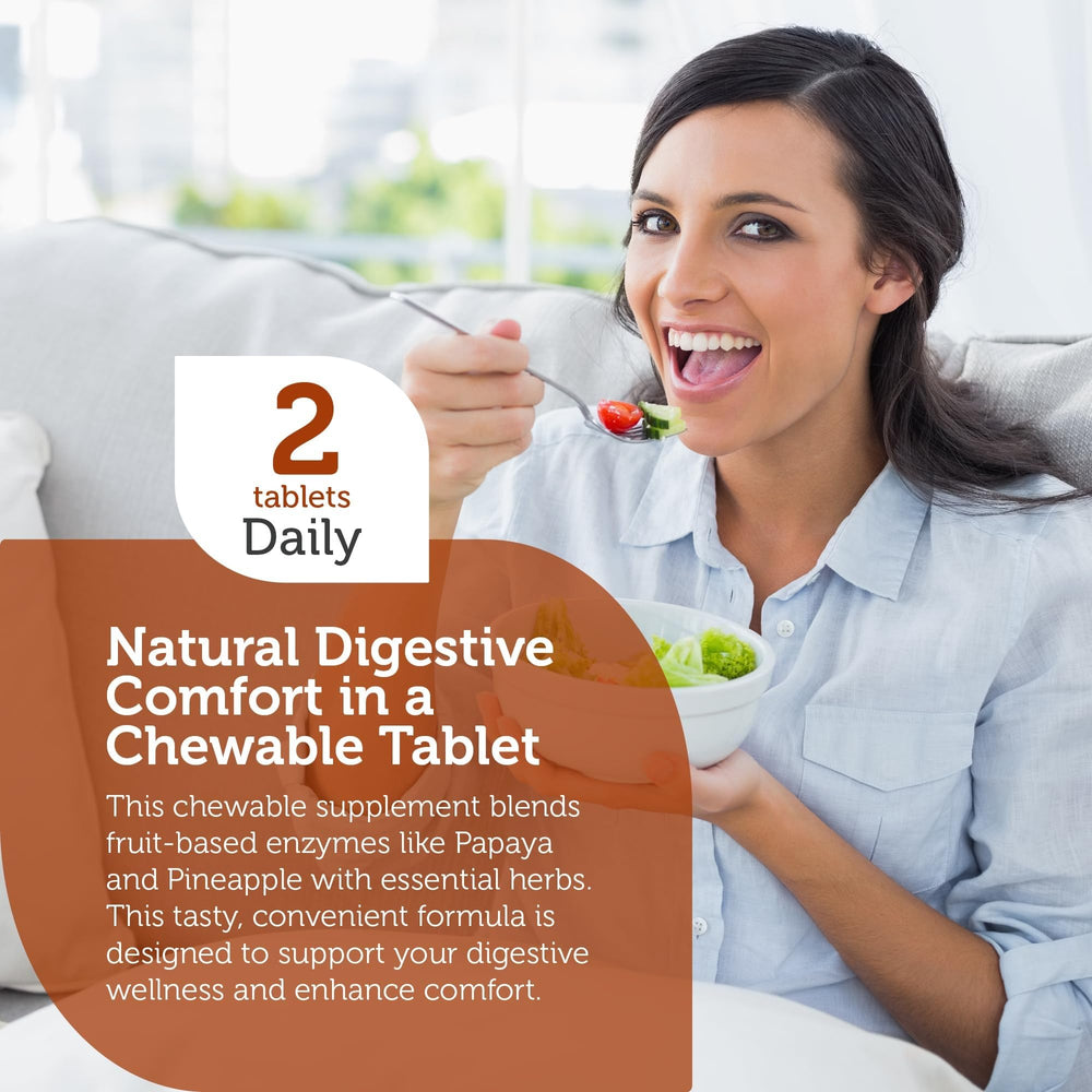 On-the-go chewable digestive enzyme tablets