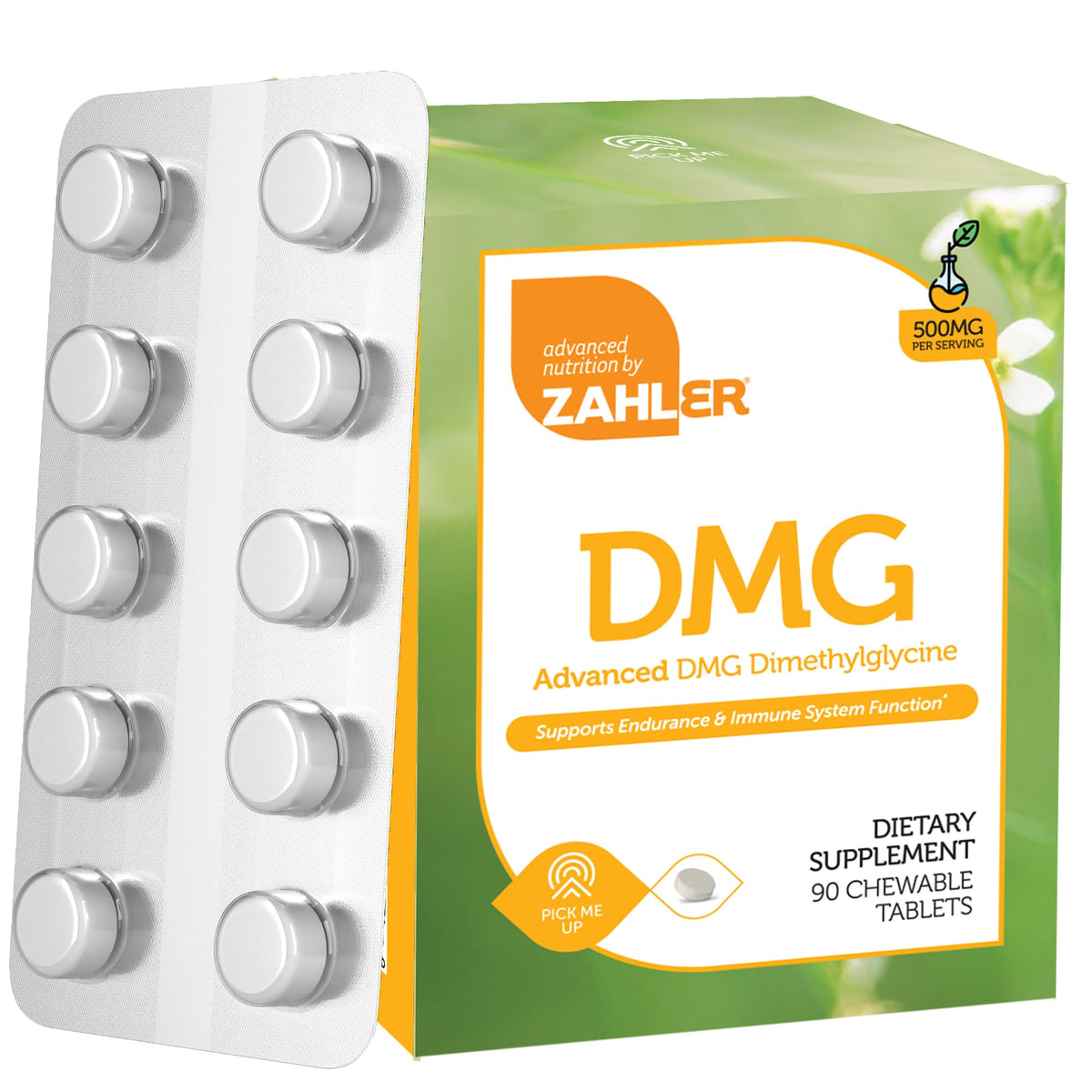 Zahler DMG 500mg bottle front label
