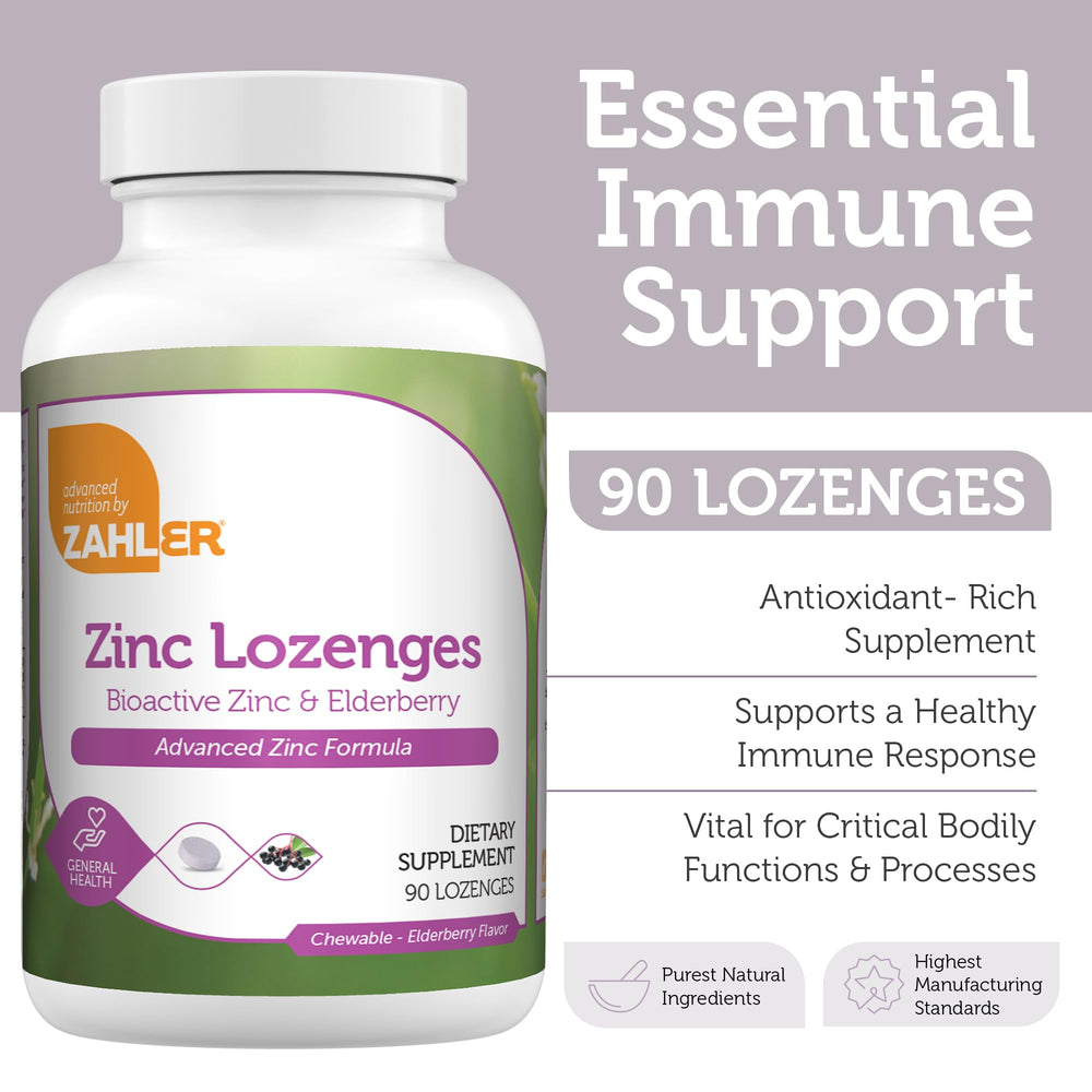 Zahler Elderberry Zinc Lozenges packaging