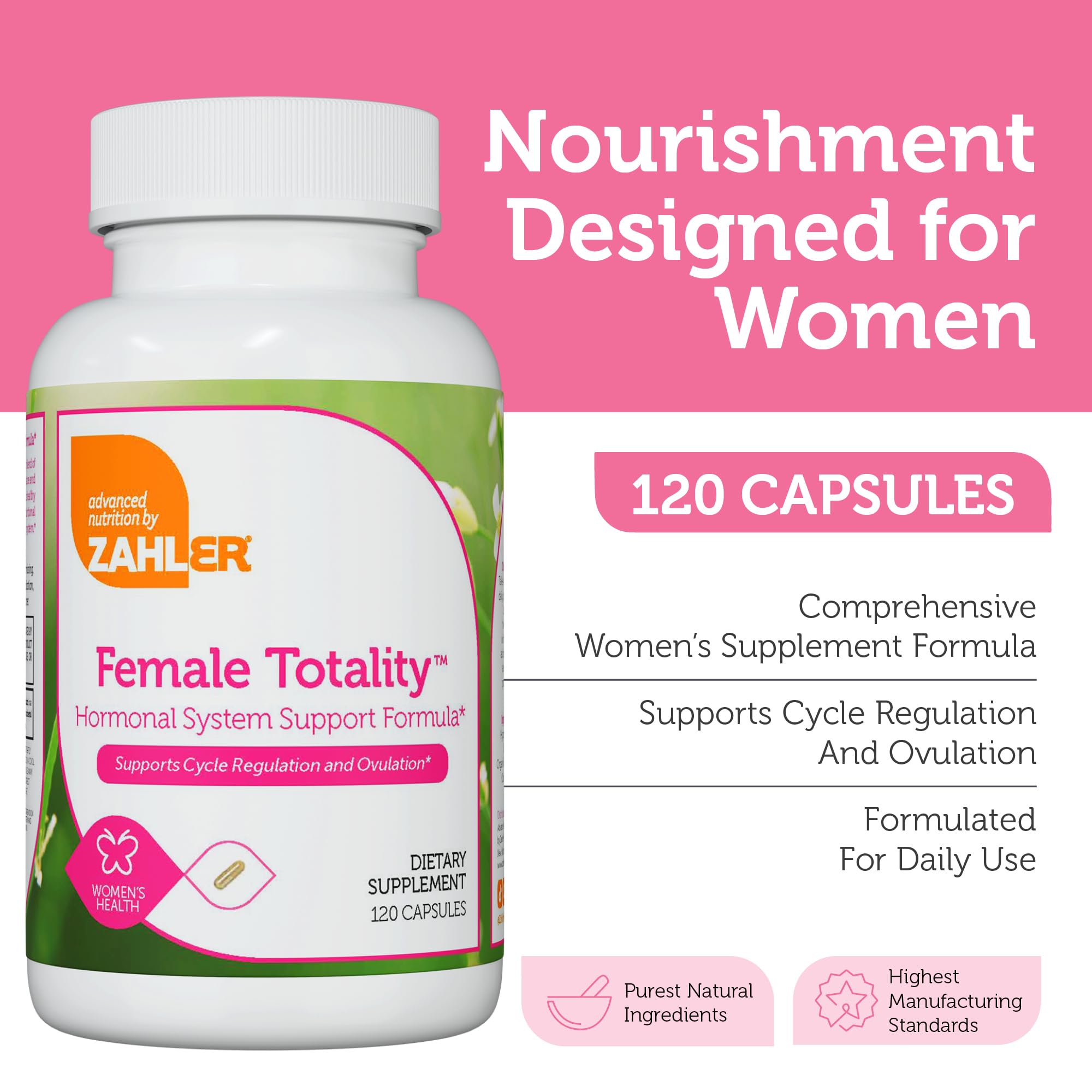 Zahler Female Totality fertility supplement packaging