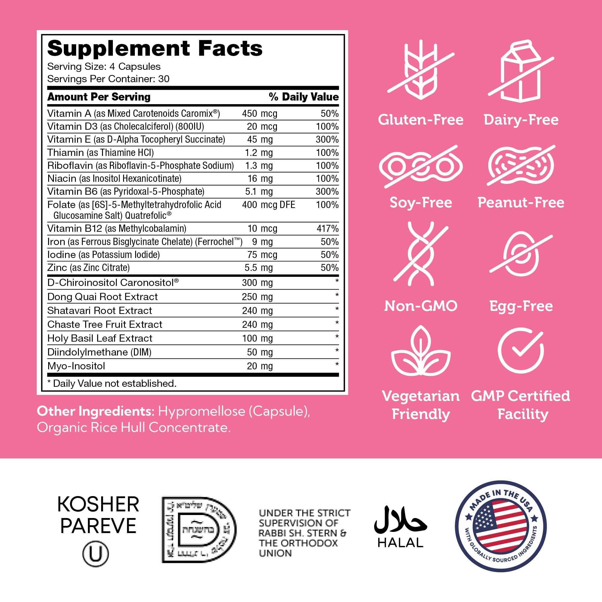 Zahler Female Totality capsules and box