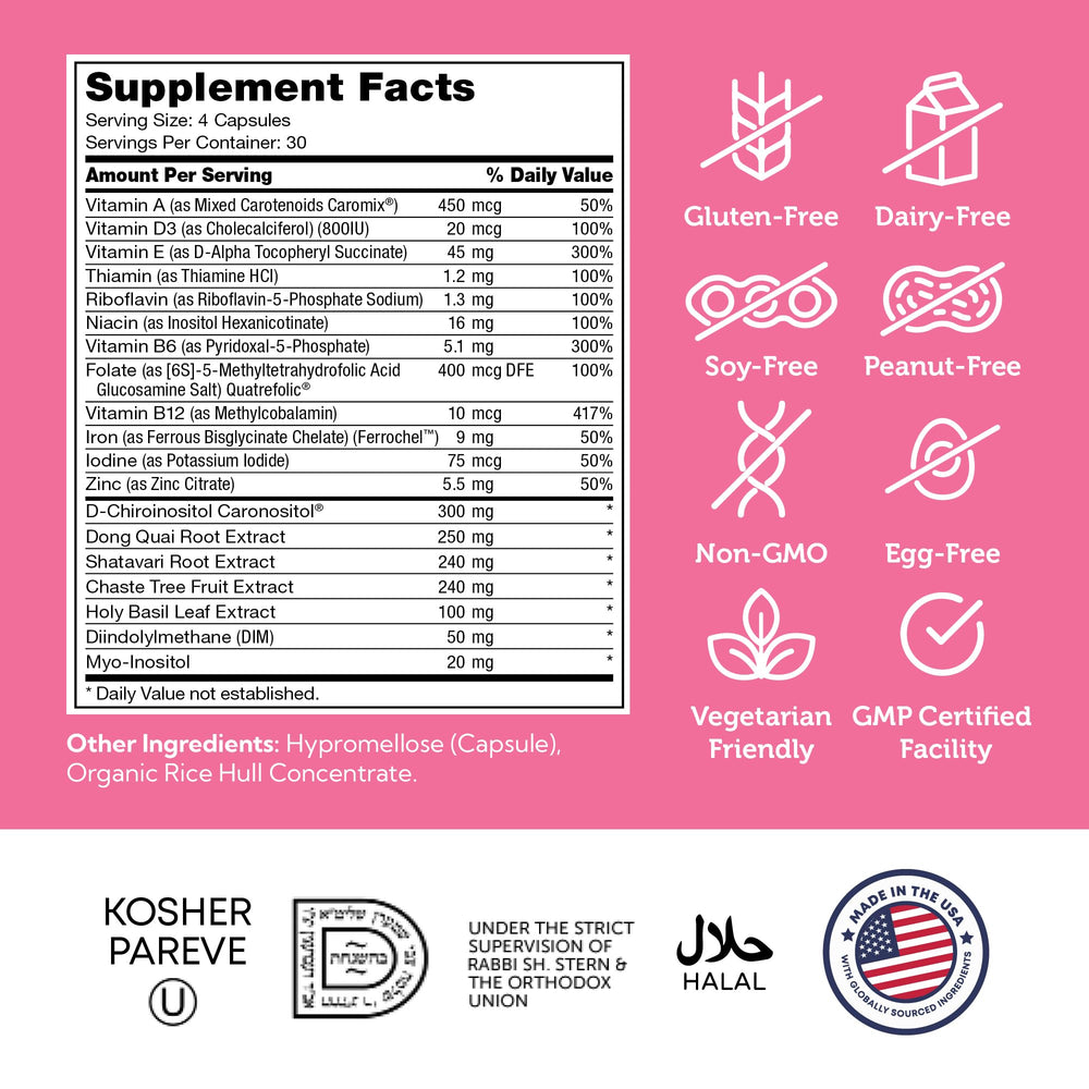 Zahler Female Totality capsules and box