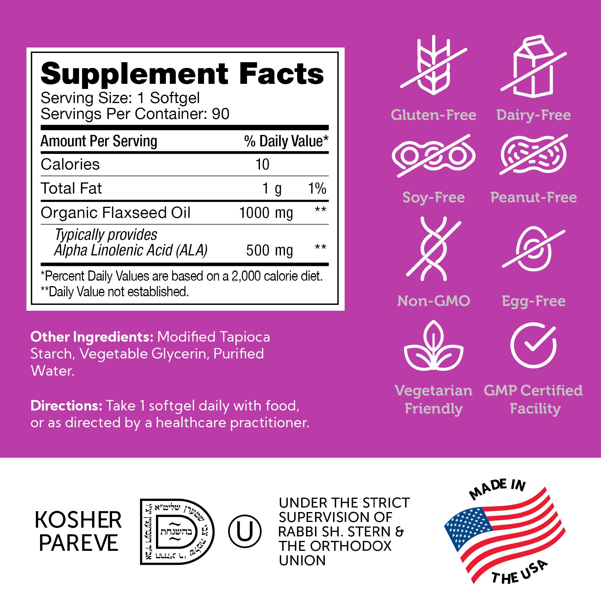 Translucent flaxseed oil softgels capsules