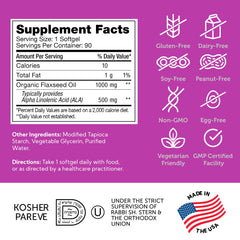 Translucent flaxseed oil softgels capsules