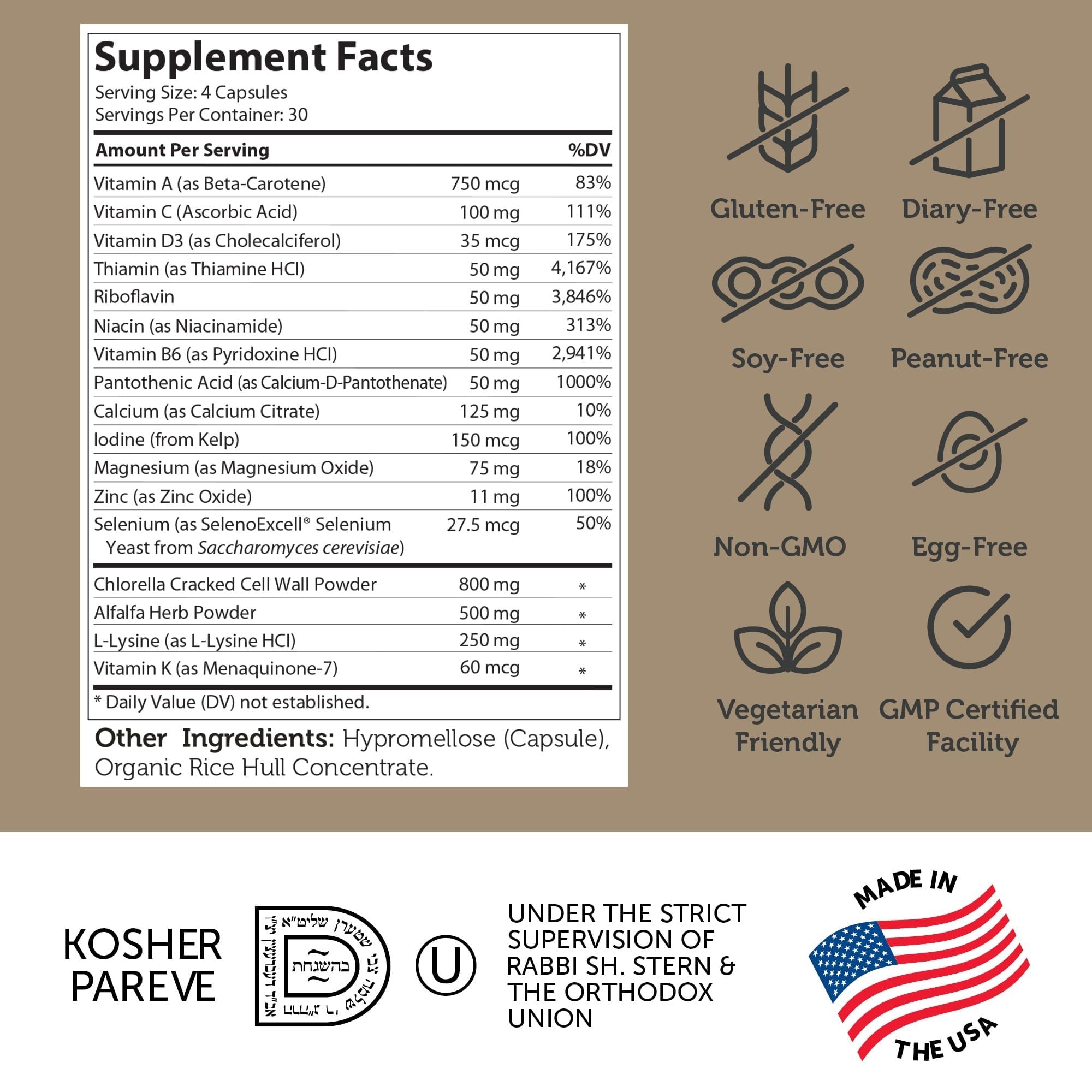 Close-up of Height Factor label on bottle