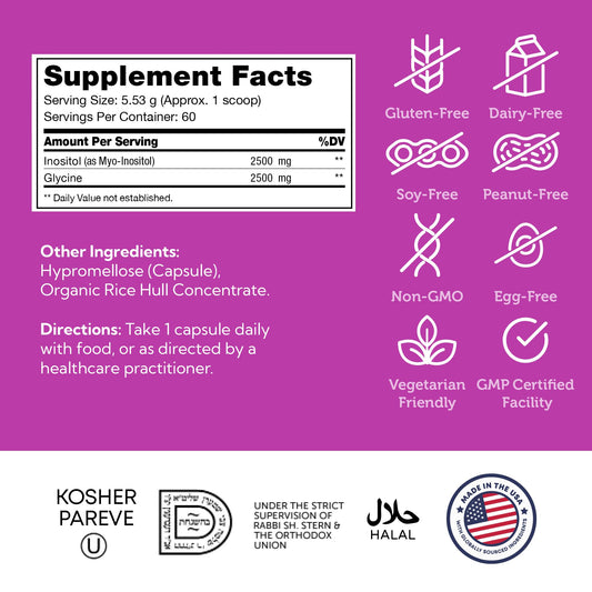 Zahler Inositol 1000mg capsules pack shot