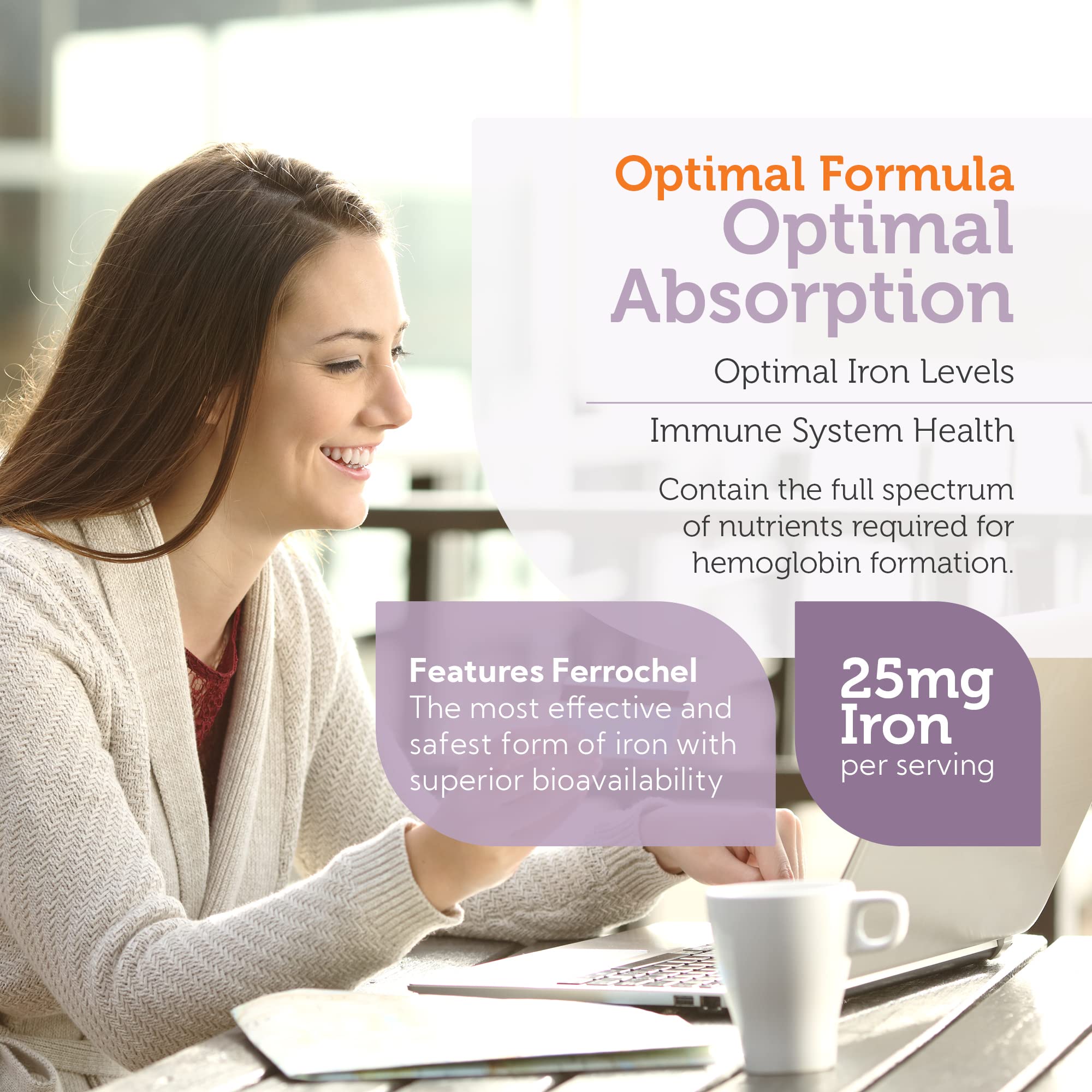 Zahler Iron Complex capsules next to bottle