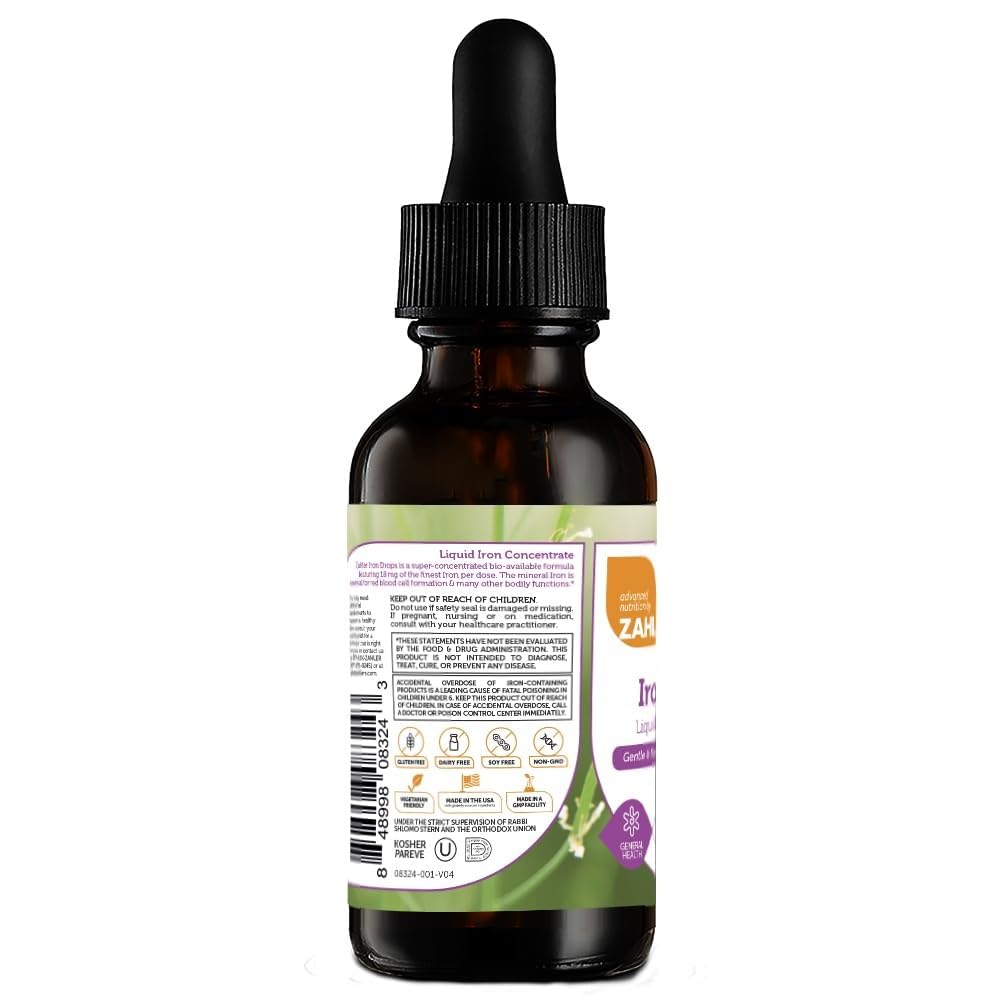 Vegetarian-friendly and kosher-certified Zahler Iron Drops