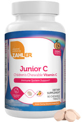 Zahler Junior C Advanced chewable Vitamin C for Kids bottle with 90-count, orange flavor