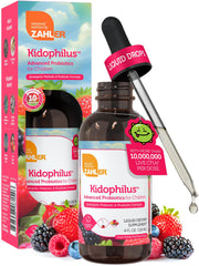 Front view of Zahler Kidophilus Liquid Drops for Kids bottle