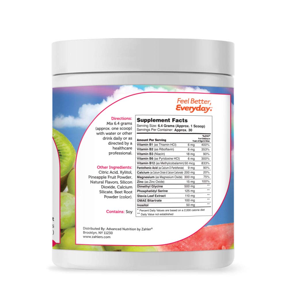 Vitamins and minerals included in Zahler KidsActive formula