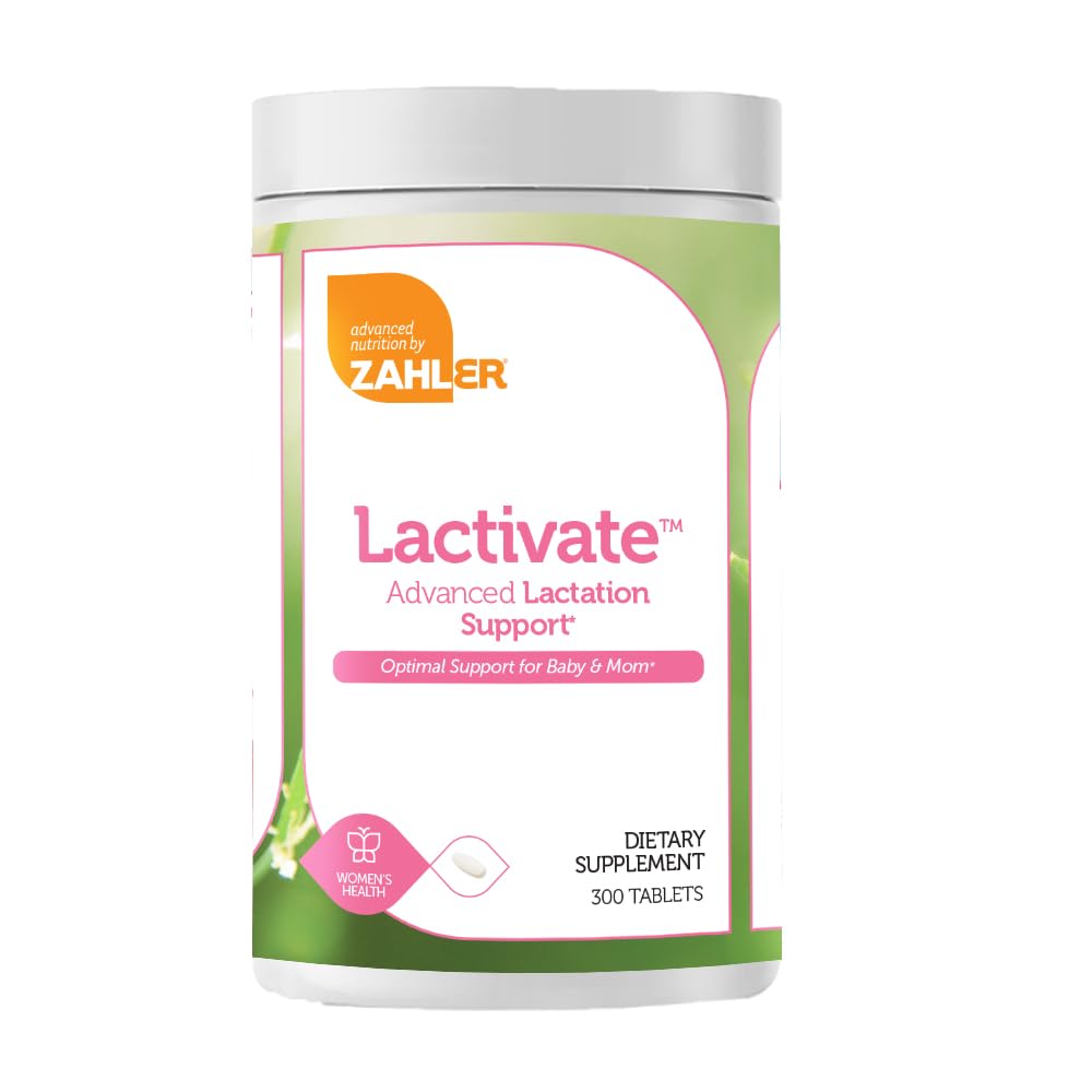 Front view of Zahler Lactivate 300-tabs bottle