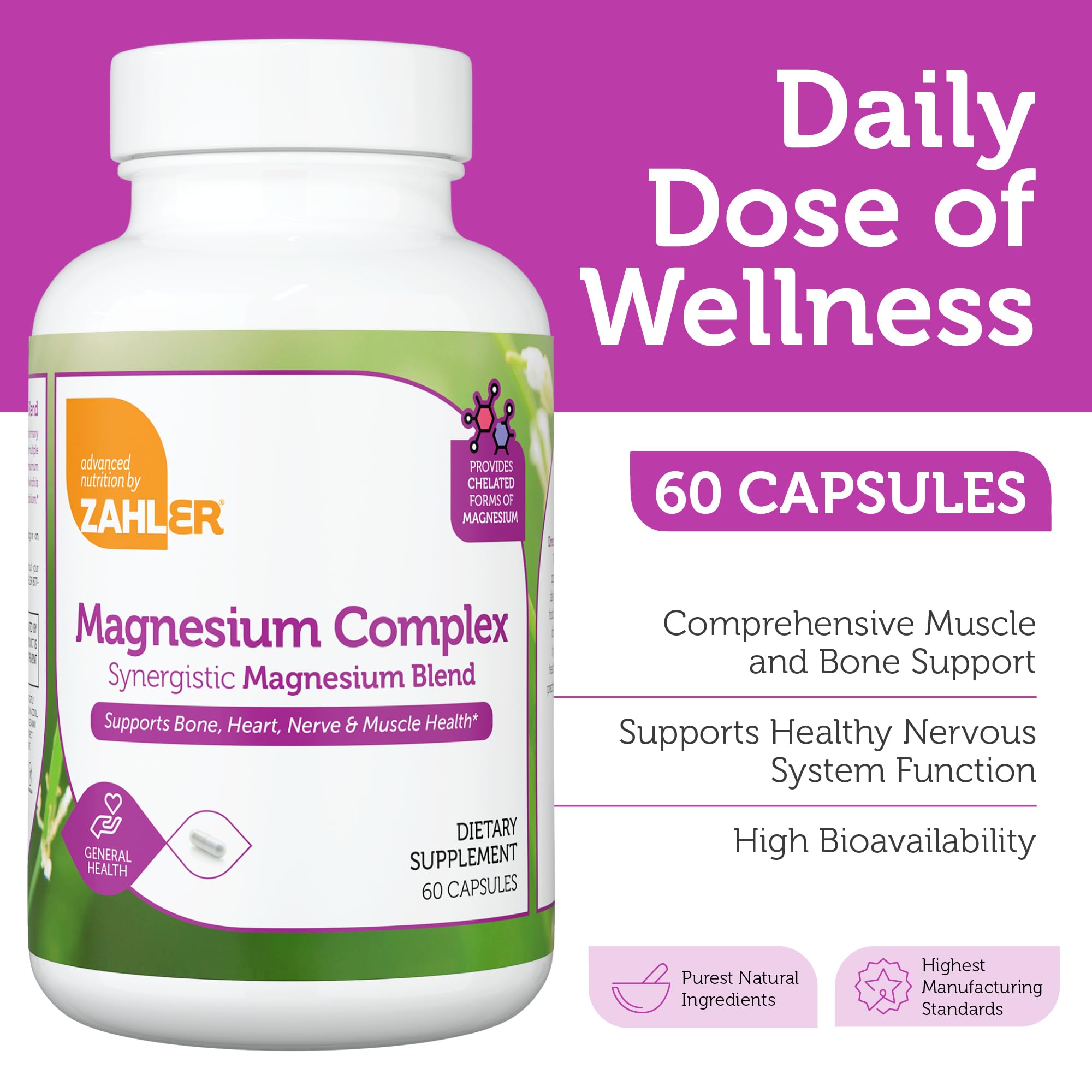 Vitamin B6 included with Zahler Magnesium Complex