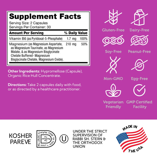 Ingredients: Magnesium Glycinate, Malate, Aspartate, Taurinate, Oxide