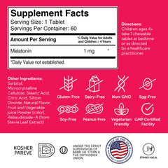 Allergen-free: gluten-free, dairy-free, soy-free Zahler melatonin ingredients