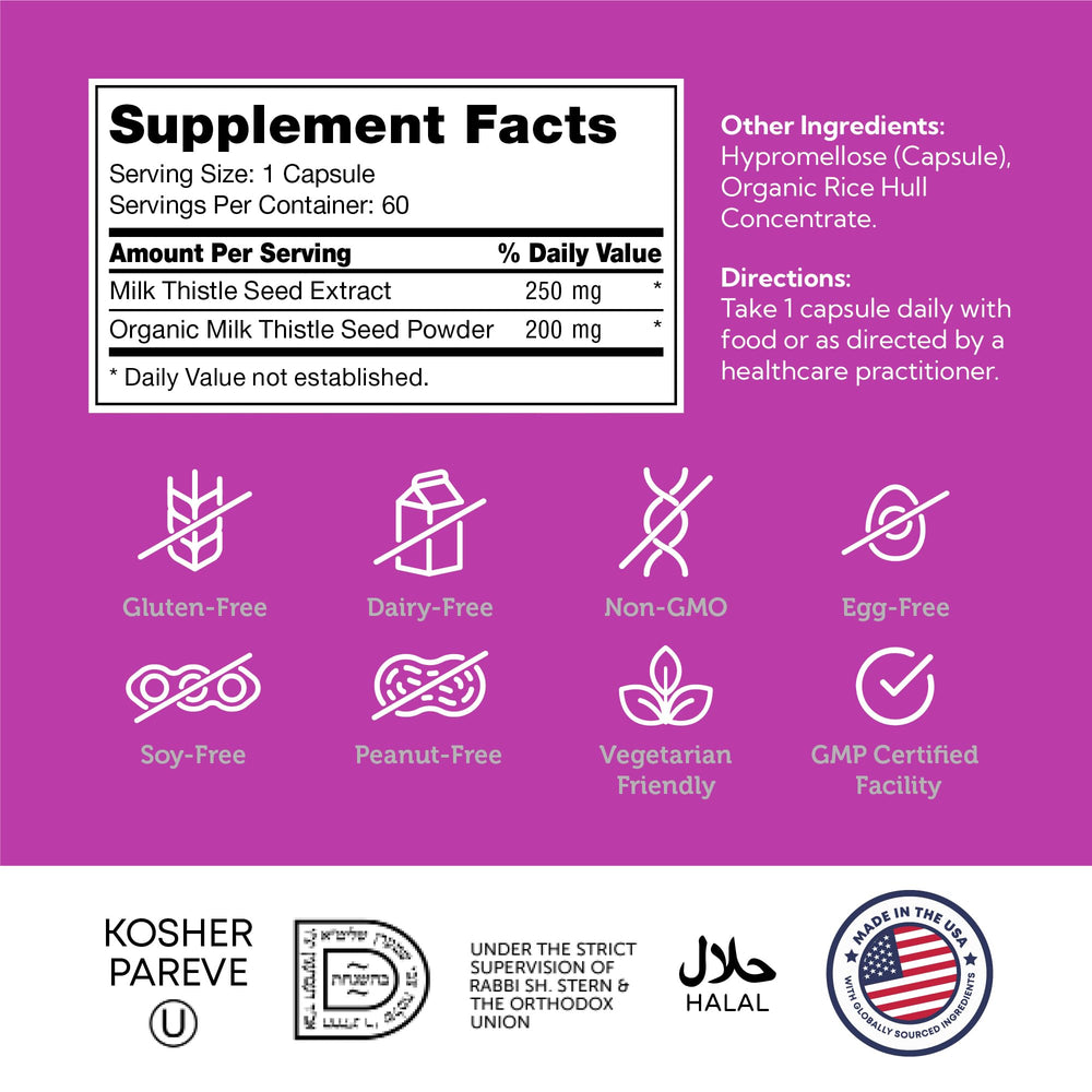 Another view of Zahler Milk Thistle bottle