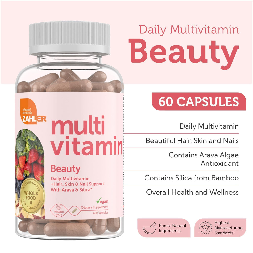 Multivitamin ingredients highlight including Arava and silica