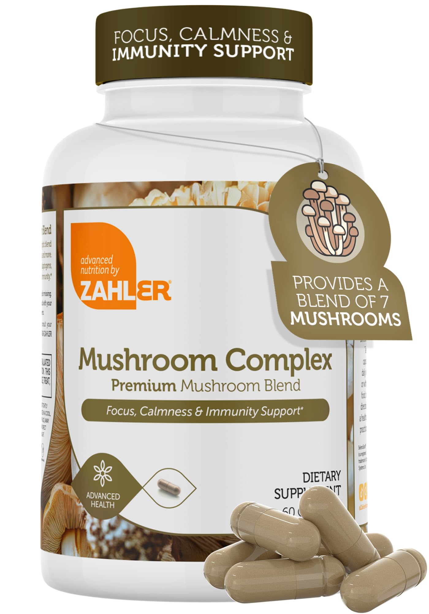 Zahler Mushroom Complex bottle and label