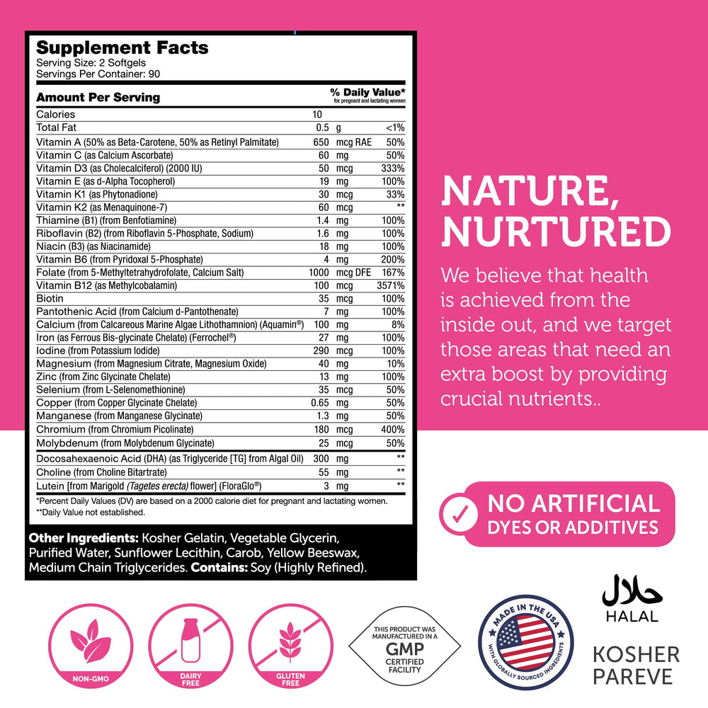 Zahler Prenatal DHA 300 mg softgels with vitamins