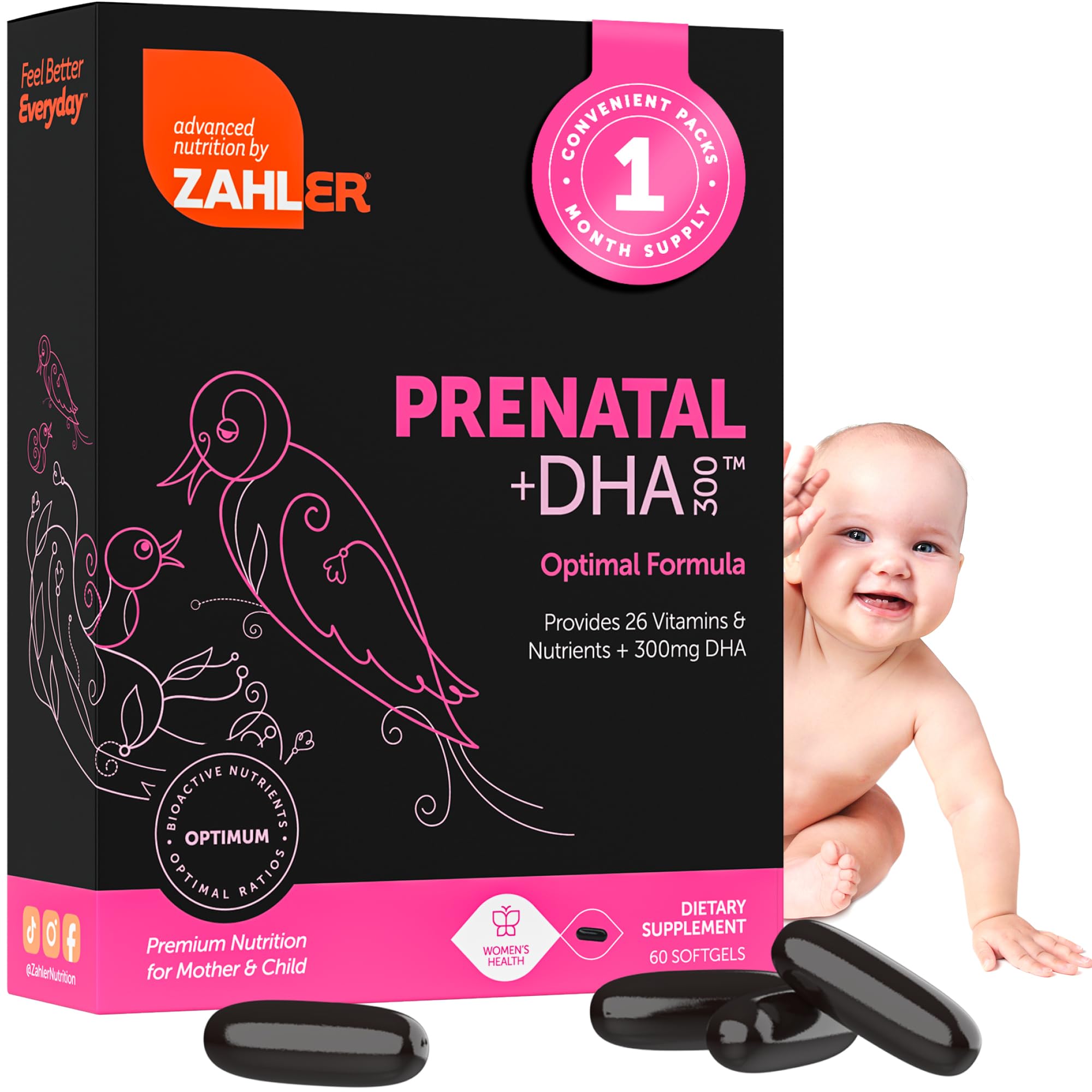 Zahler Prenatal Vitamin with DHA & Folate bottle