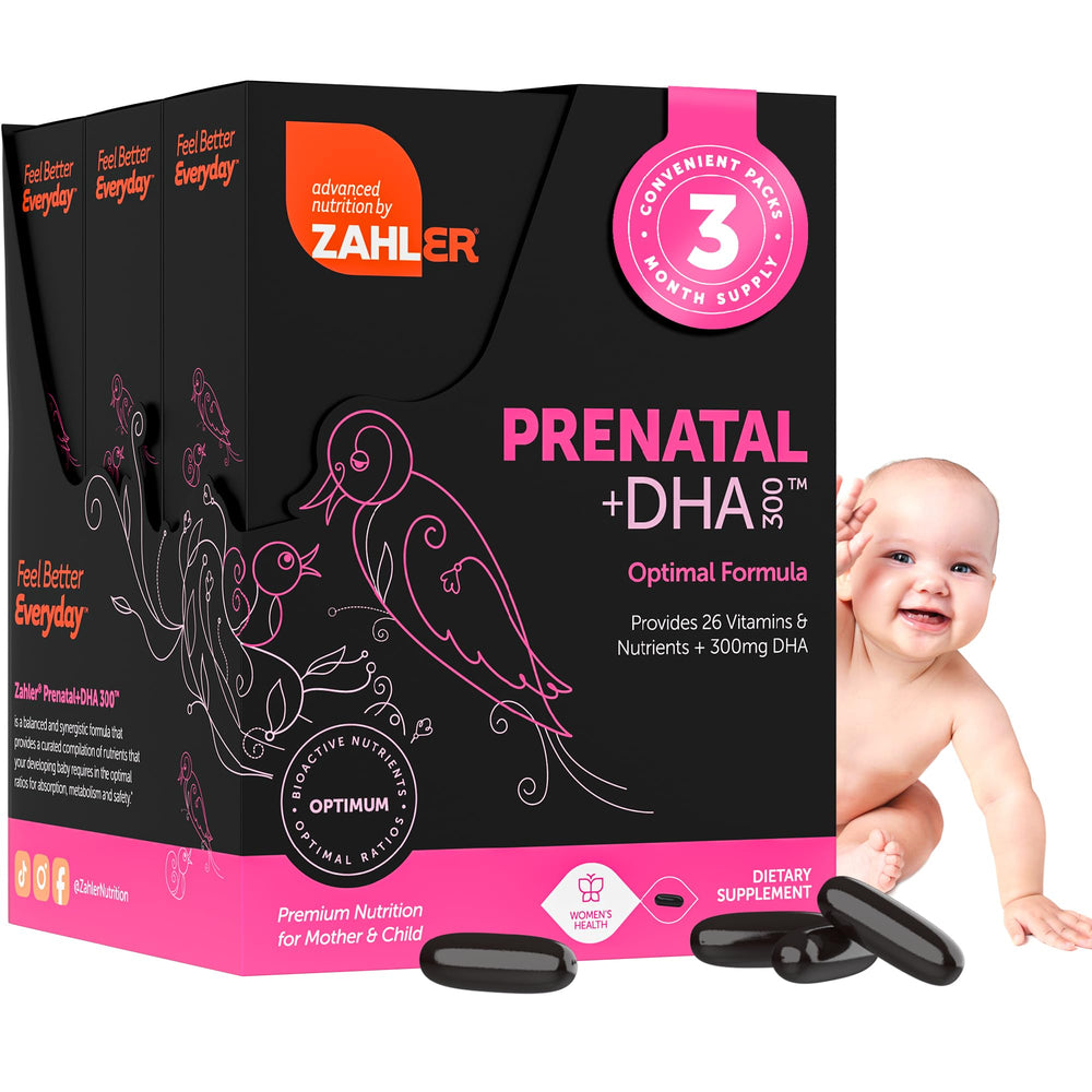 Zahler Prenatal Vitamin with DHA & Folate packaging